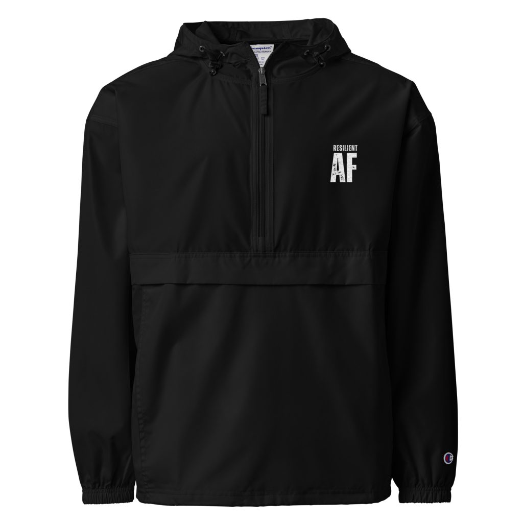 Resilient AF Embroidered Champion Packable Jacket
