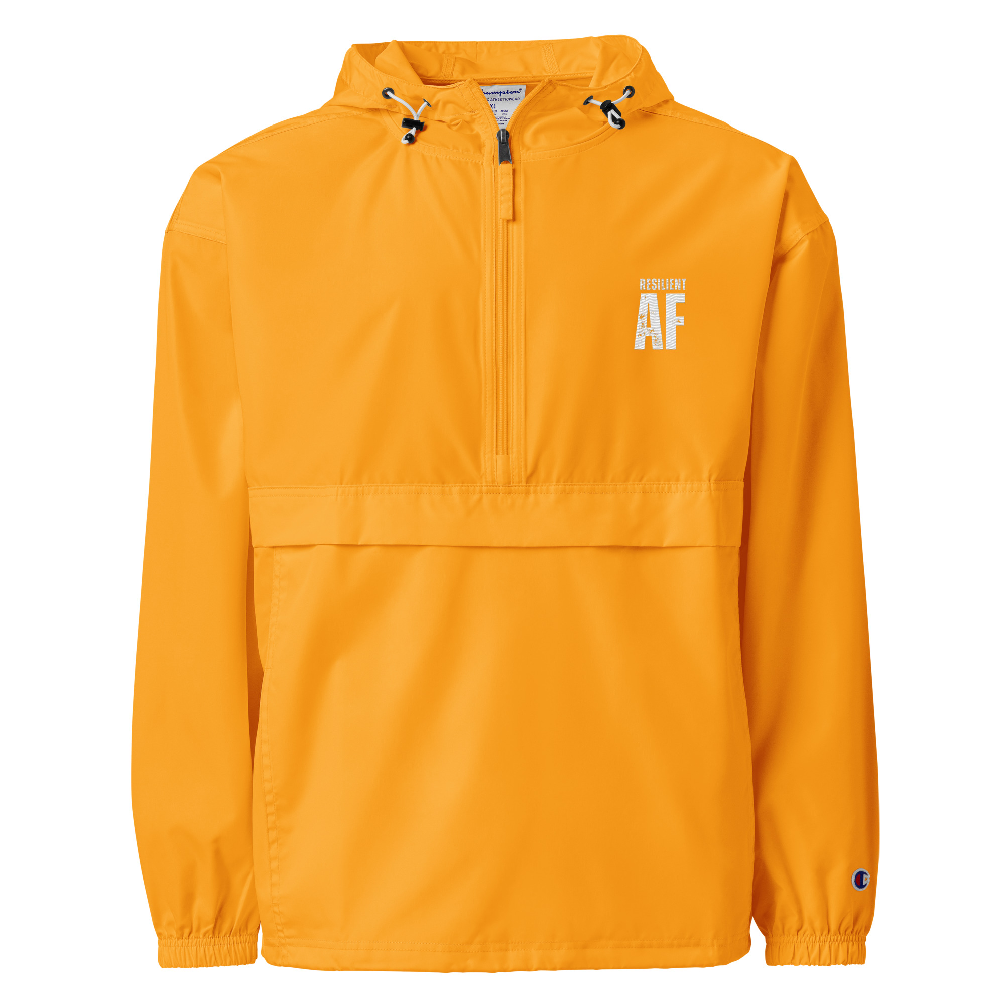 Resilient AF Embroidered Champion Packable Jacket - Image 4